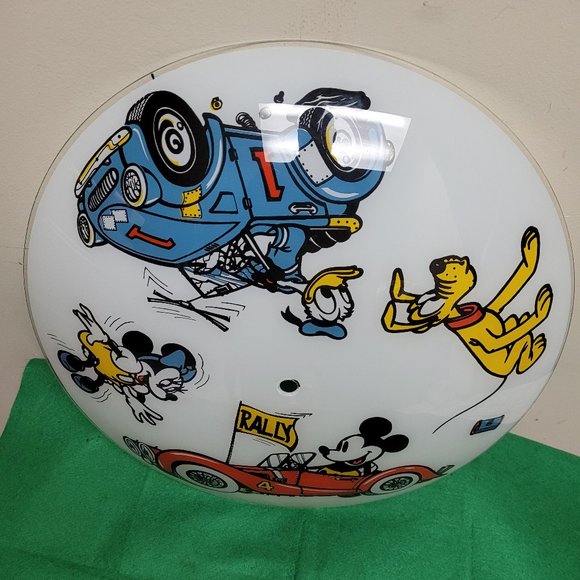 Vintage Disney Productions glass ceiling light cover - Picture 2 of 3
